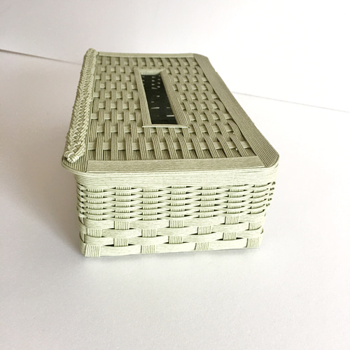 ティッシュボックスケース（くすみグリーン）ティシュボックス