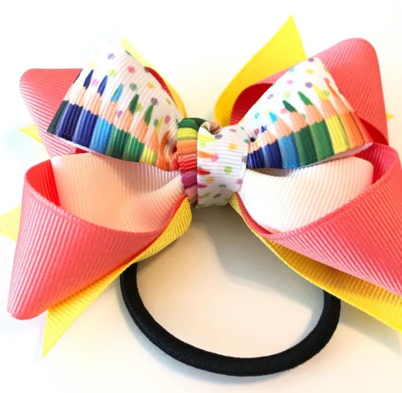 カラフル♡ペンシル Hair Bow 2枚目の画像