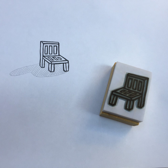 「椅子」手刻印章 / “The Chair” Handmade Stamp 第4張的照片