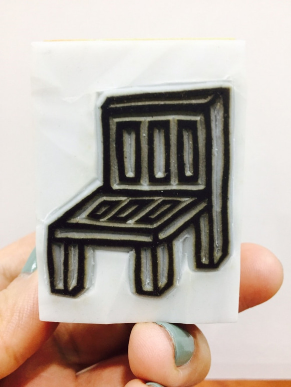 「椅子」手刻印章 / “The Chair” Handmade Stamp 第6張的照片