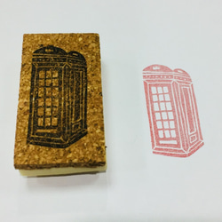 「電話亭」手刻印章 / “Telephone Kiosk” Handmade Stamp 第2張的照片