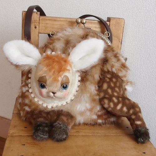 創作バッグ バンビ ショルダー bambi 創作人形 福寿梨理 ファーバッグ
