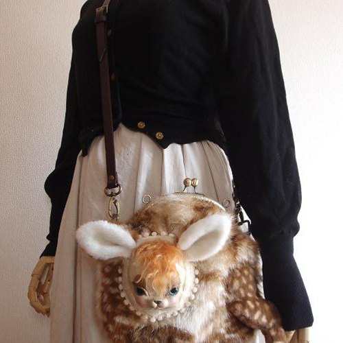 創作バッグ バンビ ショルダー bambi 創作人形 福寿梨理 ファーバッグ