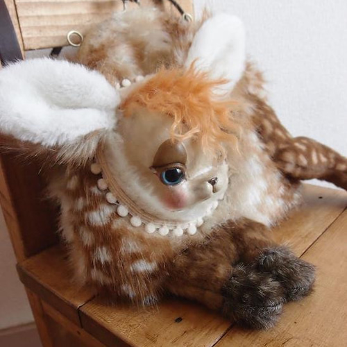 創作バッグ バンビ ショルダー bambi 創作人形 福寿梨理 ファーバッグ