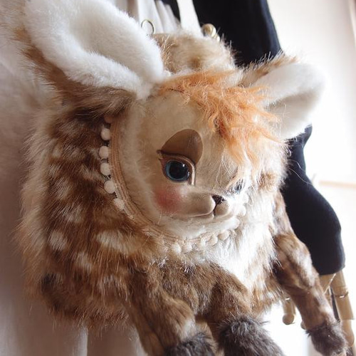 創作バッグ バンビ ショルダー bambi 創作人形 福寿梨理 ファーバッグ 