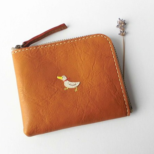 アヒルと木の実のお財布＊手縫い】caor その他ミニ財布・コンパクト
