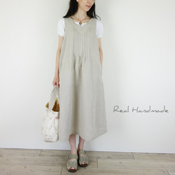 ハンドメイド作家様作品 刺繍エプロンワンピース(未使用) - メルカリ