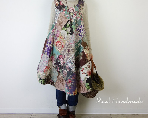 RAI ATELIER リネン ワンピース 作家 アンティーク ヴィンテージ