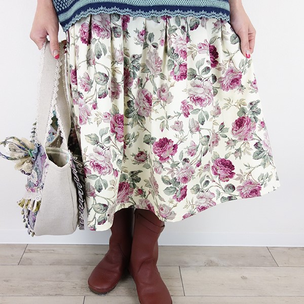 [予約販売] ロココ調ローズタックスカート