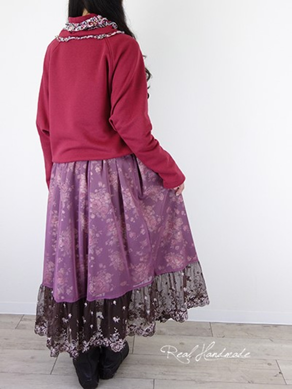 アンティークローズチュール重ねスカート 3枚目の画像