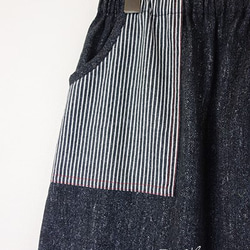 ブラックデニムヒッコリースカート 7枚目の画像