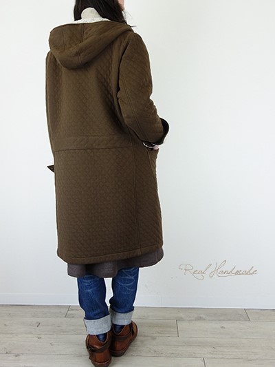 [予約販売] キルトニットアイレットレースパーカーコート