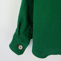 [予約販売] エバーグリーンWガーゼクルミボタンシャツ 10枚目の画像