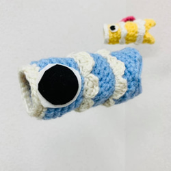 自由に泳ぐ鯉のぼりのモビール　毛糸/編み物　針金　お家でゆったり 2枚目の画像