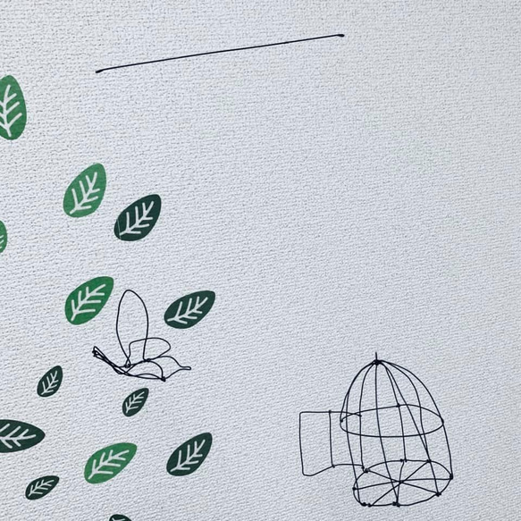 【再再販】【動画あり】小鳥と鳥かごのモビール　ワイヤー/針金 アート　お家でゆったり 1枚目の画像