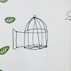 【再再販】【動画あり】小鳥と鳥かごのモビール　ワイヤー/針金 アート　お家でゆったり 3枚目の画像