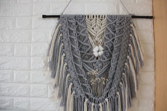 Macrame Wall Hanging-花編結牆壁掛飾 第3張的照片