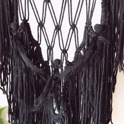 ドリームキャッチャードリームキャッチャー - 黒の羽 2枚目の画像