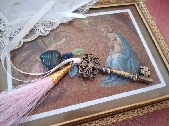 Raphael's Heart Antique Key  大天使ラファエル　アンティークキー　チャーム 8枚目の画像