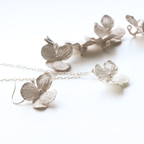 プフッツェ紫陽花アジサイシルバー925アクセサリー袋付き プフッツェ紫陽花アジサイシルバー925プフッツェ袋付き