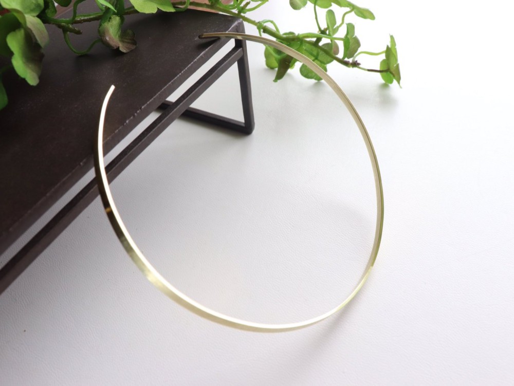 30cmショート 真鍮 チョーカー（ゴールドカラー）