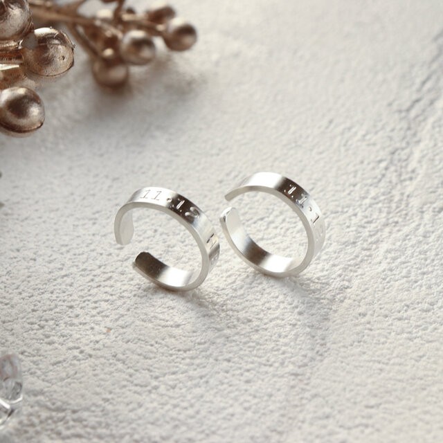 Creema限定イヤーカフ2WAYリング４ｍｍ幅（ＦＥＬＩＣＩＴＥ）