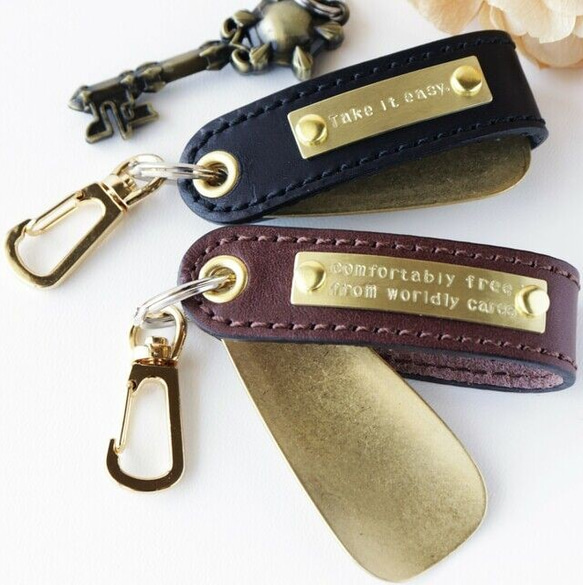 creema限定メンズ刻印真鍮プレート本革シューホーン（靴ベラ）        Ω 人気・おすすめ｜使いやすい・旅行におすすめ 品質保証 全国発送 在庫限り