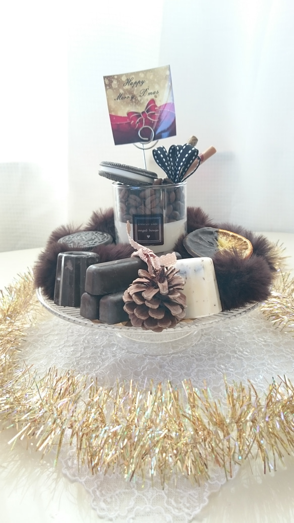 ☆クリスマスコフレ☆…**…Tree cafe…**…アロマワックス…**コーヒー・チョコレート・バニラの香り☆ 1枚目の画像
