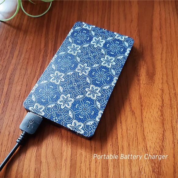 「old fabric pattern」モバイルバッテリー #mb-0054【受注生産・通常5～6営業日発送】 1枚目の画像