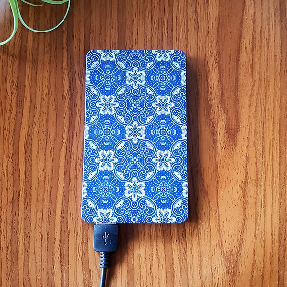 「old fabric pattern」モバイルバッテリー #mb-0054【受注生産・通常5～6営業日発送】 5枚目の画像