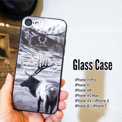 「elk」背面ガラスケース（iPhoneのみ対応）#sc-0027-glass【受注生産・通常5～6営業日発送】 1枚目の画像