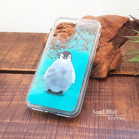 「ペンギン」グリッターケース #sc-0035-g-plus【受注生産・通常5～6営業日発送】 3枚目の画像