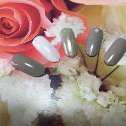 ニットネイル グレーネイル 冬ネイル ネイルチップ ネイルチップ（つけ