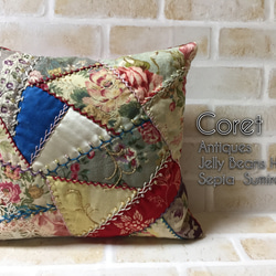 ヴィンテージ感が漂うクレイジーキルトのクッション クッション