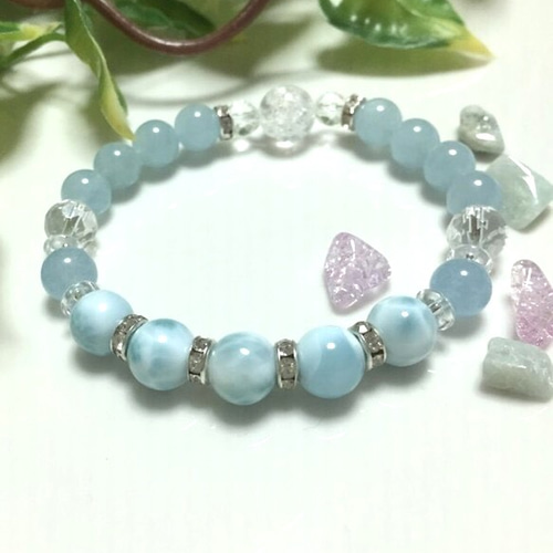 ラリマー 癒しの海の宝石 ブレスレット marve belle 通販 4884846  