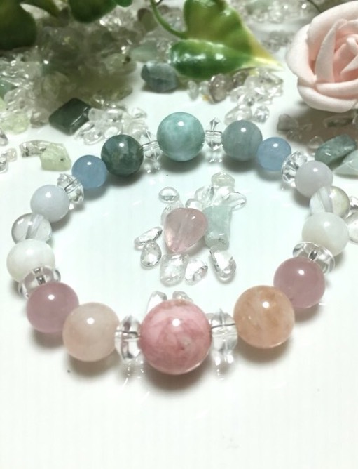 ◉marve大人気◉ラリマー/パステルカラーブレスP-161-66