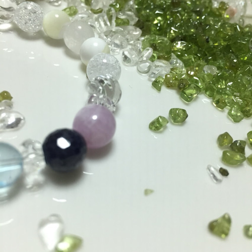 ◉ラリマー /ブルートパーズ/サファイア高貴なブレスP-275  