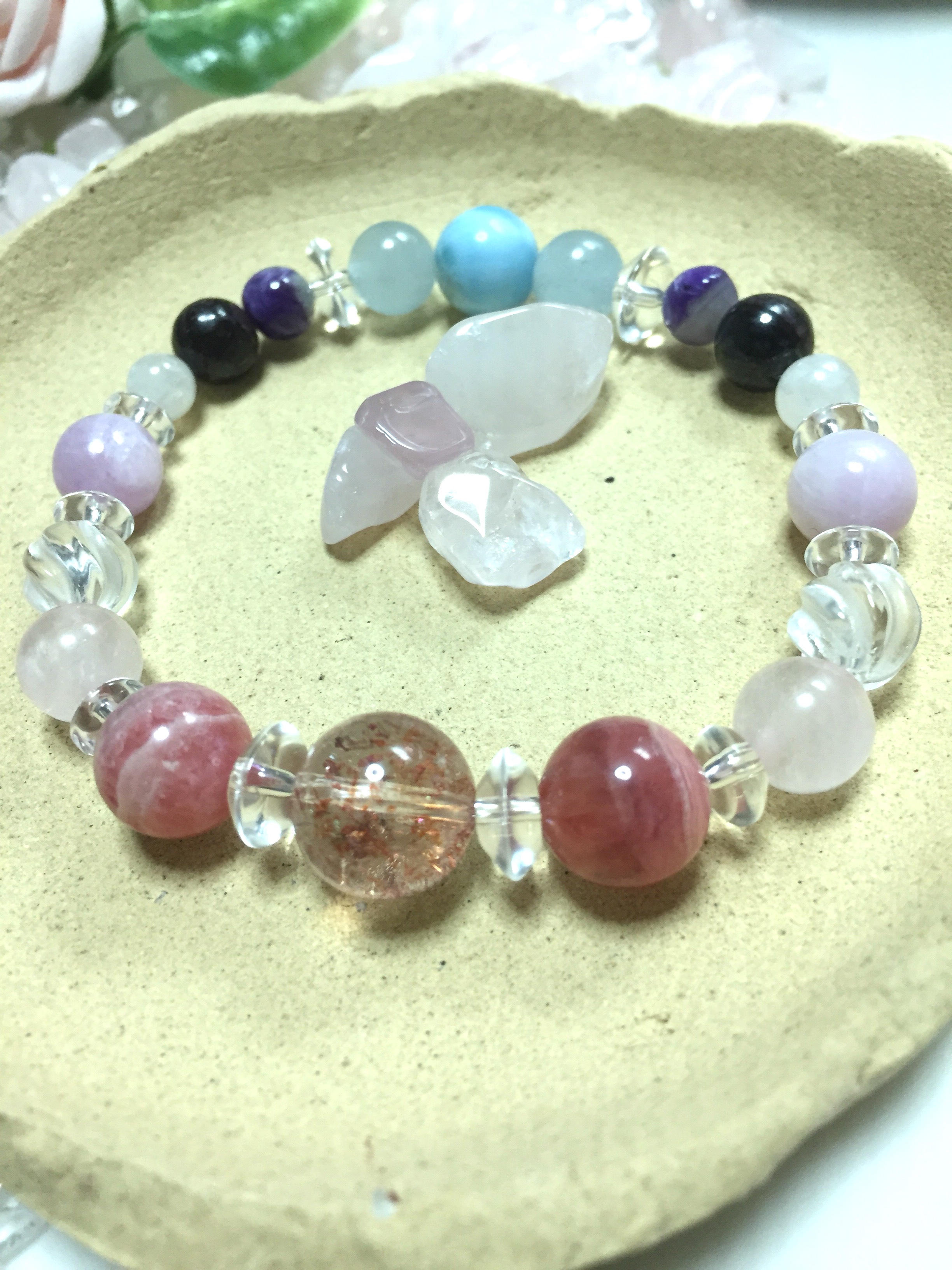 スーパー運気アップブレス(オレンジ)スーパーセブンと世界三大ヒーリングストーン