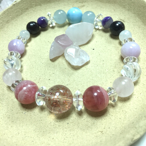 スーパーセブン/シトリン/ディープローズブレP-262 ブレスレット marve  