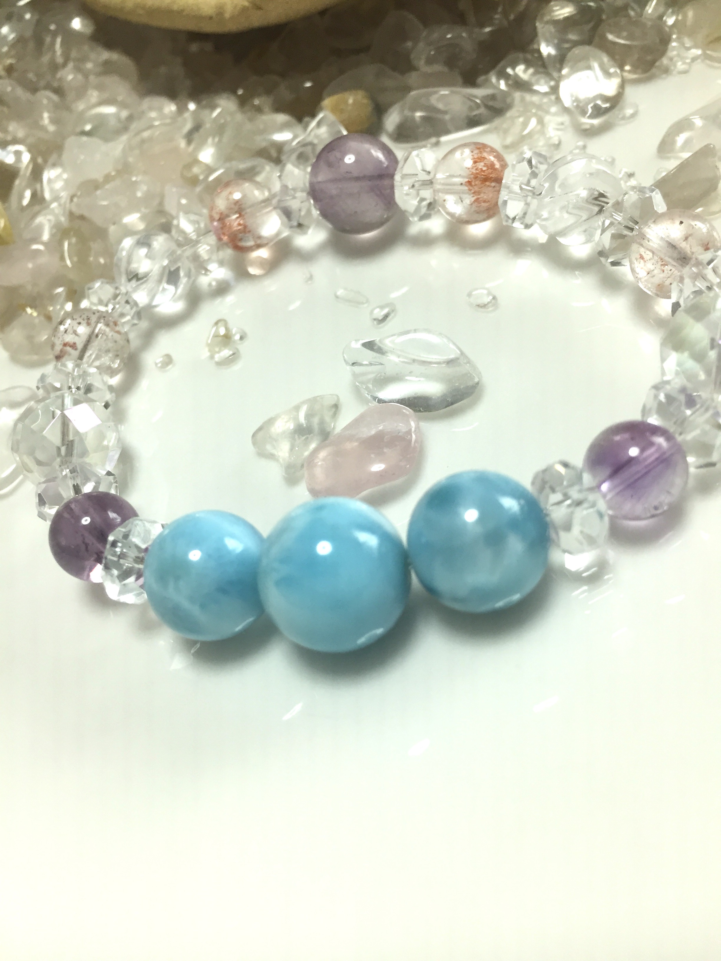 ラリマー とスーパーセブンの憧れブレス ブレスレット marve