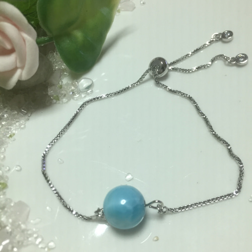 豊富な商品から ラリマー 再販20 シルバーチェーンのシンプルブレス アクセサリー