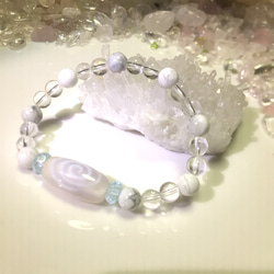 ラリマー と(ブルー&ピンク)アクアマリンのブレス ブレスレット marve