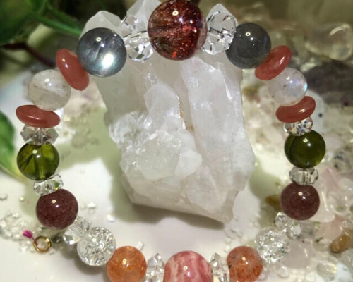 インカローズ/ピンクオパール/ローズクオーツブレ P-186-3 運命