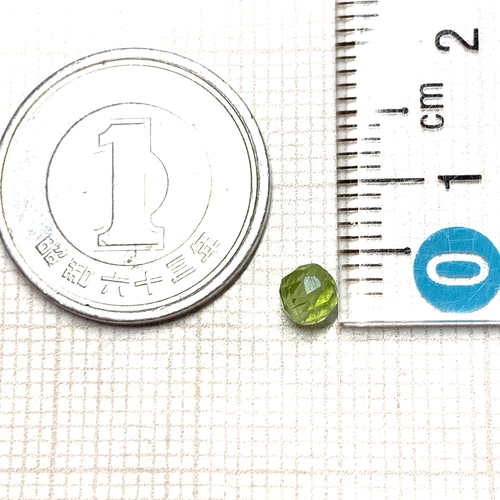 高品質＊宝石質ペリドット＊ラウンドカット4ミリ＊6個 天然石 JEWELBOX