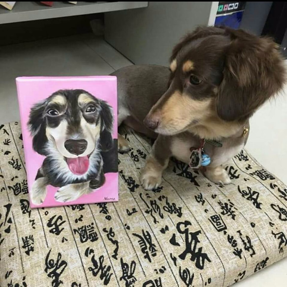 客製寵物油畫｜狗狗 第4張的照片