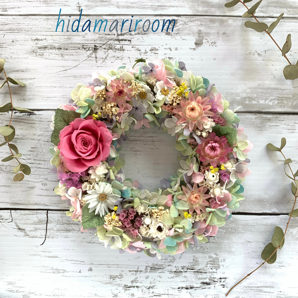 プリンセスピンクのライムリース＊ ♯夏の新作 ♯さわやか  