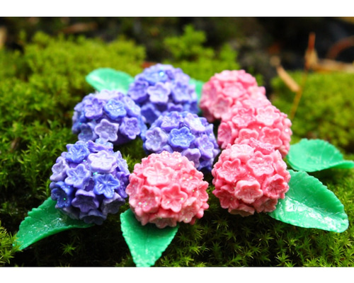 雨上がり、きらめく紫陽花』ピアス（片側1つ売り）ドールハウス