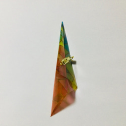 ステンドグラス風折り紙・飛行機ブローチ 6枚目の画像