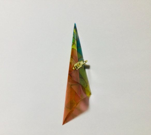 ステンドグラス風折り紙・飛行機ブローチ 6枚目の画像