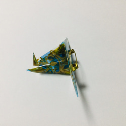 折り鶴・ステンドグラス風ブローチ 7枚目の画像